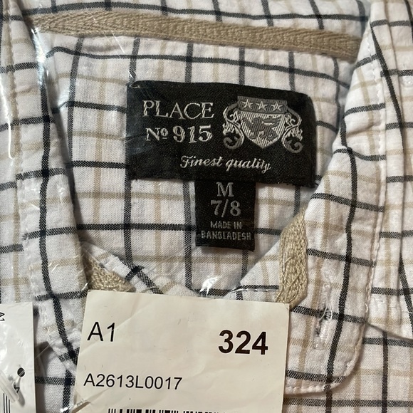 Boys Medium 7 8 NWT Long Sleeve Button Down Shirt Children’s Place White - Picture 3 of 5